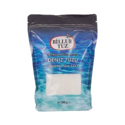 Billur Tuz Sofrada Öğütme Deniz Tuzu Doypack (500 g)