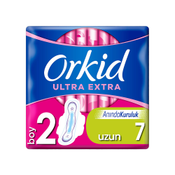 Orkid Ultra Extra Hijyenik Ped Uzun Tekli Paket (7'li)