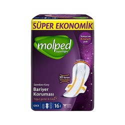 Molped Supernight Bariyer Koruması Gece Pedi (16'lı)