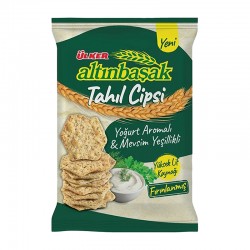 Ülker Altınbaşak Yoğurt Aromalı ve Mevsim Yeşillikli Tahıl Cipsi (50 g)